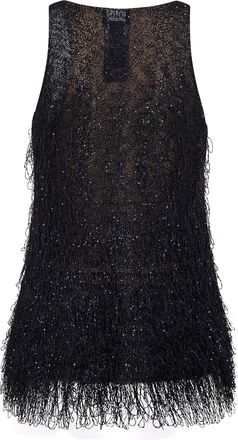 Giorgio Armani Womens Top Lurex Multicolour With Fringes Polyamide Tops
