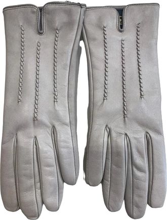 Restelli Guanti Gloves - Dames - Handschoenen - Grijs - 7 IN - Leer - Accessoires