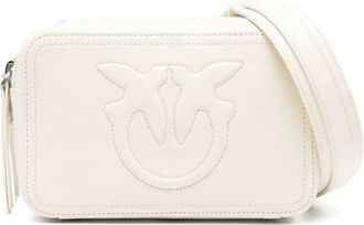 Pinko Carrie Crossbody Tas - Dames - Schoudertassen - Beige - ONE Size - Leer - Tassen