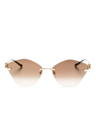 Cartier Panth&egrave;re de Cartier geometric-frame sunglasses - Gold
