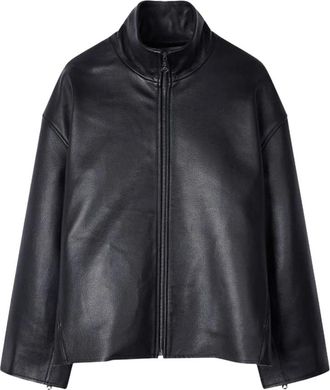 Paul Smith Giubbotto Over in Pelle - - Jackets - Donna - Nero - S