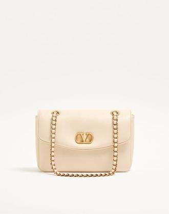 Valentino Garavani Borsa Media Con Catena Valentino Garavani Djuna In Nappa Donna BURRO UNI