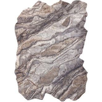 RugsX Rugsx - Alfombra Tine 75313b Roca, Piedra - Moderno, Forma Irregular Gris Oscuro / Gris Claro Multicolour 195x290 Cm