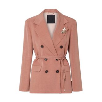 Liu Jo Blazer cruzado de Tencel - Jackets - Mujer - Rosa - XS
