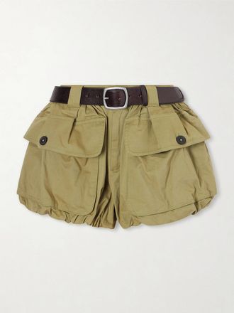 Sea New York Shorts In Twill Di Cotone Con Cintura Andrea - Verde