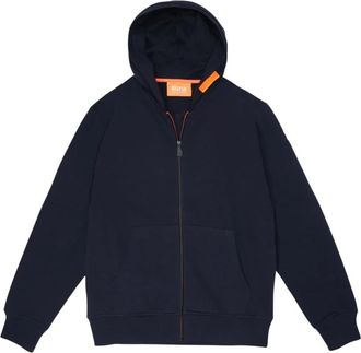 Suns Comfortabele Hoodie voor Zonnige Dagen - Heren - Vesten met rits - Blauw - S - Katoen - Hoodies & sweatvesten