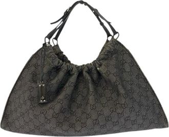 Gucci Pre-owned Shoulder Bags, female, Black, Size: ONE SIZE Pre-owned GG Canvas Handbag