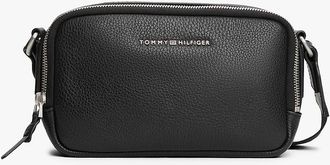 Tommy Hilfiger Mens Premium Leather Crossbody Bag - Black