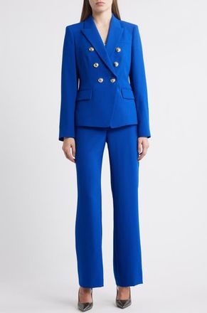 Tahari by ASL Double Breasted Jacket in Cobalt at Nordstrom, Size 14