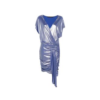 Simona Corsellini Dames, Jurken, Blauw, Maat: M