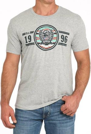 Cinch Mens 96 Logo Tee In Grey