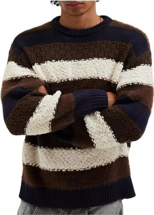 Obey Charles Ronde Hals Trui - Heren - Ronde hals truien - Veelkleurig - L - Wol - Truien & Vesten