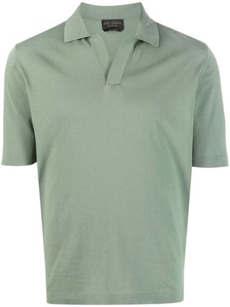 Dell'Oglio Poloshirt met open vlak - Groen