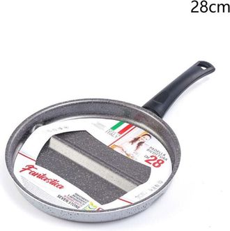 Trade Shop Trade Shop - Padella Per Bicottura Con Divisorio Integrato Antiaderente Antigraffio Diametro 28/32 Cm - -28 Cm