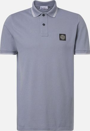 Stone Island Mens S0018 Patch Logo Polo Blue - Navy - Size: 36