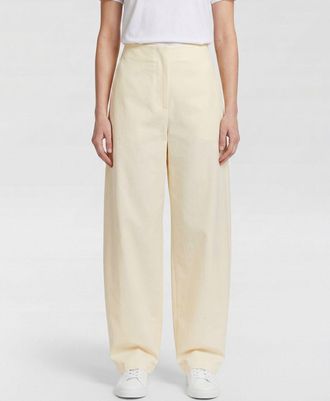The Row Pantaloni palazzo sartoriali a vita alta in misto seta e cotone Pima