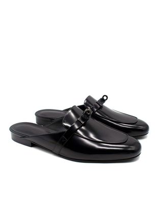 Herm&egrave;s Noir Oz Mule Size 38