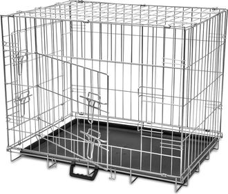 vidaXL Jaula Para Perros Plegable De Metal L Vidaxl