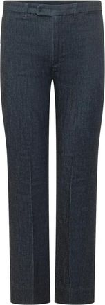 Max Mara Diana Jeans - Dames - Slim Fit Broeken - Blauw - XS - Leer - Broeken