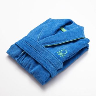 Benetton Albornoz L/xl 360gsm 100% Algod&oacute;n Azul Rainbow - Azul