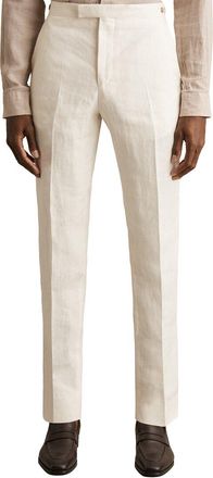 Reiss Park Herringbone Linen Trouser