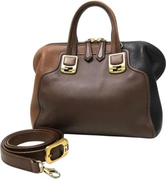 Fendi Pre-owned Leather fendi-bags - Dames - Vintage Shopper - Bruin - ONE Size - Vintage