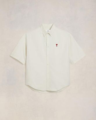 Ami Boxy Fit Short Sleeve Shirt Grey - XXL - for Men