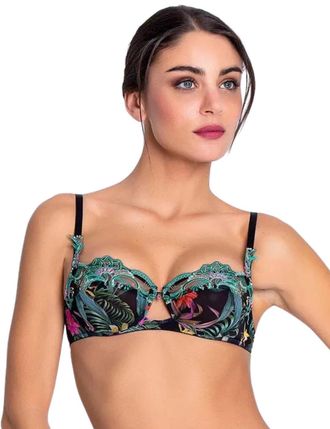 Lise Charmel Womens Fleurs Etoiles Demi Cup Bra - Multicolour Polyamide - Size 36D