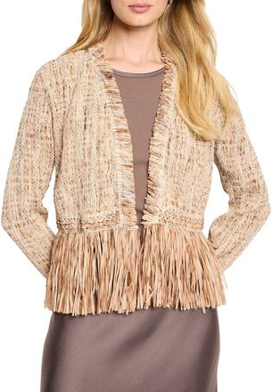 Nic+Zoe Nic+Zoe Iconic Cork Fringe Knit Jacket