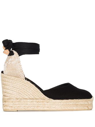 Castaner Espadrillas Carina con zeppa - Nero