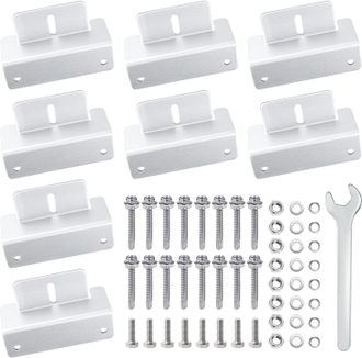 OEM Kit De 8 Soportes De Montaje De Aluminio Para Paneles Solares, Apto Para Autocaravanas Con Techos De Aleaci&oacute;n De Aluminio