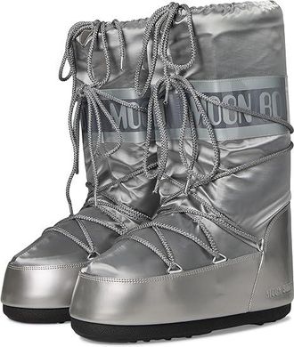 Moon Boot Icon Glance Womens Cold Weather Boots Silver : 42/44 (US Womens 10-11.5) B - Medium, Synthetic