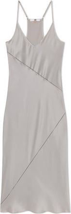 Lunya Ladder Stitch Washable Silk Slipdress Nightgown in Dove Grey at Nordstrom, Size X-Small