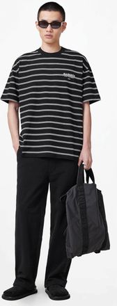 AllSaints Underground Oversized Striped T-Shirt