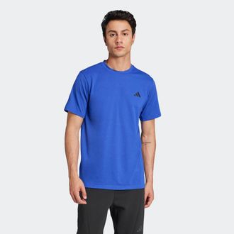 adidas T-Shirt ADIDAS PERFORMANCE TR-ES COMF TEE, Herren, Gr. XXL, blau (semi lucid blau, schwarz), Obermaterial: 76% Polyester, 12% Baumwolle, 12% Viskose, 