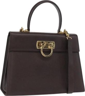Ferragamo Pre-owned Handbags, female, Brown, Size: ONE SIZE Pre-owned Handbag