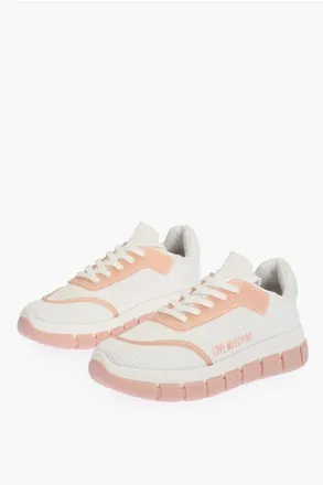 Moschino LOVE perforated fabric two-tone TASSEL50 sneakers size 41