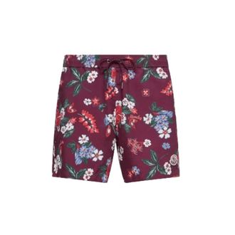 Moncler Beachwear, male, Multicolor, Size: XL Floral Print Swim Shorts