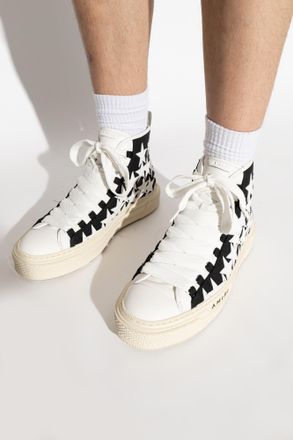 Amiri Sports Shoes Stars Cour Hi, Mens, Black