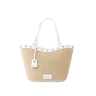 Carvela Womens Amalfi Stone Tote Bag - White Fabric - One Size