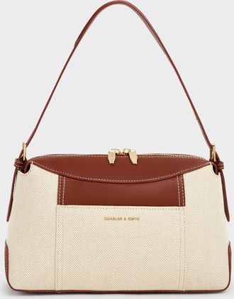 Charles & Keith Roan Canvas Top Handle Bag