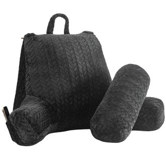 OEM Coj&iacute;n De Lectura, Soporte Ergon&oacute;mico, Pr&aacute;ctico Bolsillo Lateral, Color Negro, 65 X 85 Cm