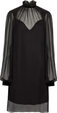 Nina Ricci Abito corto con maniche a palloncino - Nero