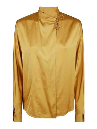 Forte_Forte Heavy Stretch Silk Satin Kimono Shirt