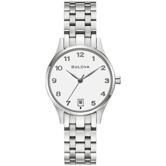 Bulova Classic Quartz White Dial Ladies Watch 96M175