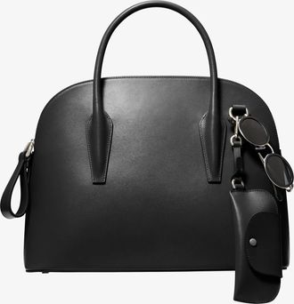 Michael Kors Kaitlin Large Leather Dome Satchel