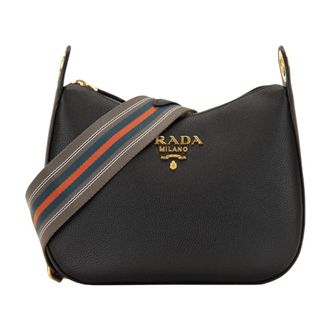 Prada Leather Shoulder Bag - female - Prada - Shoulder Bags - Black - ONE SIZE - Bags