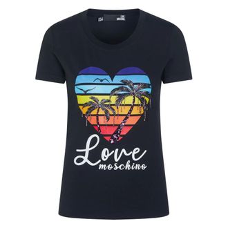 Love Moschino T-shirt - Dames - Tops - Zwart - Maat: 2XS