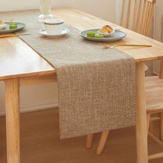 OEM Camino De Mesa De Lino Para Uso Dom&eacute;stico, 30x180 Cm, Camino De Mesa De T&eacute; Bellamente Elaborado - Caqui