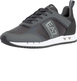 Emporio Armani Mesh Logo-Sneakers, Grijs